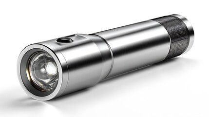 Silk modern flashlight isolated on the white background 