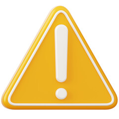 Caution Sign 3D Icon