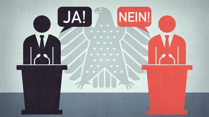 Koalitionsstreit zwischen den Regierungsparteien in Deutschland