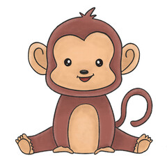 Obraz premium Cute Baby Monkey