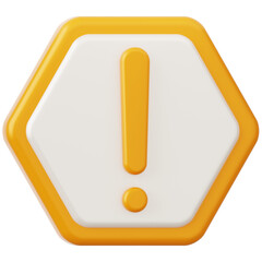 Caution Sign 3D Icon
