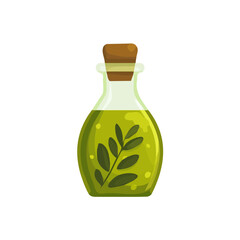 Simple flat 2D icon a bottle of olive_ isolated on transparent background, vector, flat design, animation design, vector, flat design, animation design, simple flat 2D icon, minimalist design, clipart