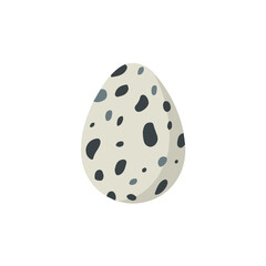 Watercolor hand-painted a bird egg with realistic texture on a white background, cute illustration, flat watercolor painting, simple and detailed design