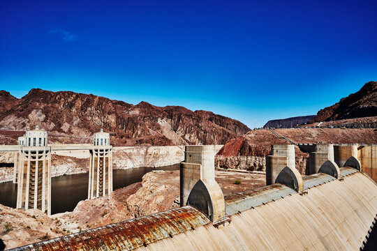 Hoover Dam on the Nevada, Arizona border, Southwest, United States