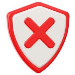 Cross Danger Sign 3D Icon