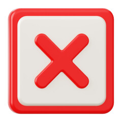 Cross Danger Sign 3D Icon