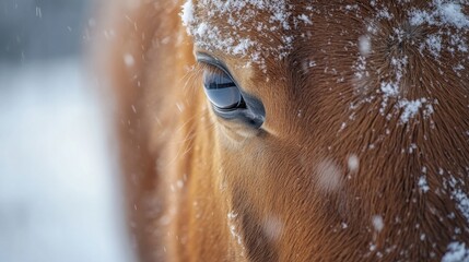 Close-up of foal face next to mother