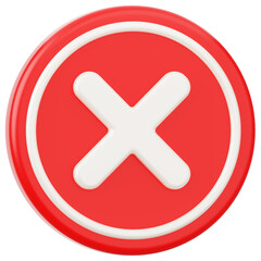 Cross Danger Sign 3D Icon