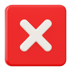 Cross Danger Sign 3D Icon