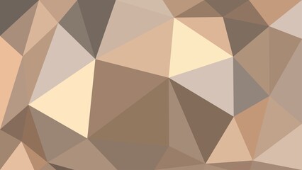 Abstract geometric background with beige and brown triangles for presentation