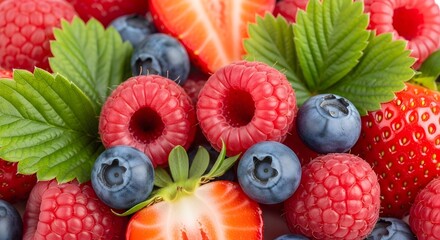 Strawberries, Blueberries, and Raspberries Mix