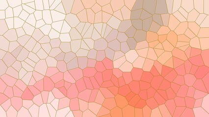 Abstract mosaic background with peach and pink colors for modern design