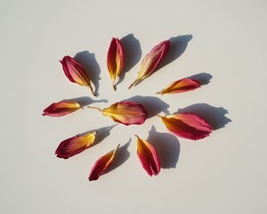 Flower Petals Arranged in a Circular Pattern photo loi8