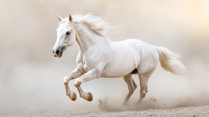 White horse with freckles close-up