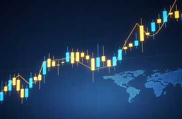 Stock market or forex trading graph in futuristic concept suitable for financial investment or Economic trends business idea and all art work design. graphs and financial chart investment.