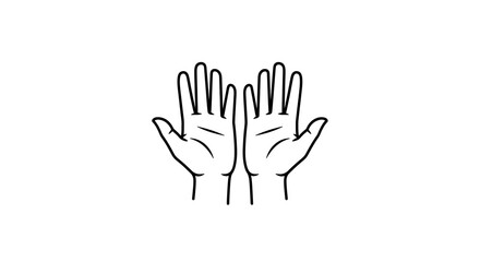 Obraz premium Conceptual illustration of two open hands with palms upwards, symbolizing giving, receiving, offering, support, and open communication.