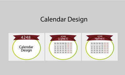 Simple and elegant calendar template for business and home.