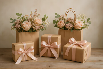 Elegant gifts and floral arrangements for special occasions create feelings of love, appreciation, and celebration perfect for branding and marketing campaigns