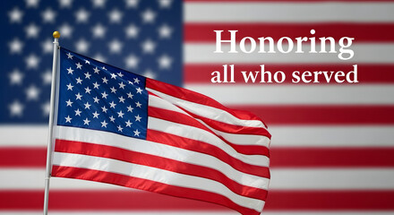 Remembering heroes with American flags, honoring all who served our nation, patriotic tribute to veterans and military personnel, perfect for Memorial Day