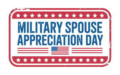 Military spouse appreciation day celebration with american flag