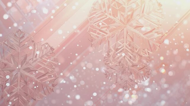 Snowflake's ethereal dance: Capturing the beauty of winter in a dreamy composition, featuring delicate snowflakes, sparkling with soft glow