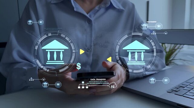 Secure bank transfers and financial transactions with data protection, encryption, privacy for safe online and international payments.Safe and secure banking transactions, protecting money transfer.
