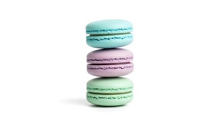 Obraz premium Stack of pastel colored macarons