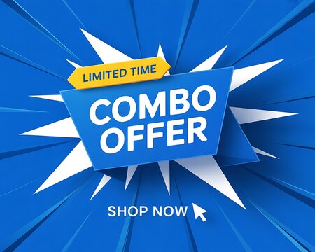 Eyecatching combo offer banner with limited time deal and shop now call to action
