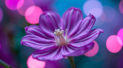 Purple Flower Bokeh Vibrant Floral Bloom background