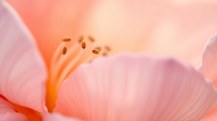 Blush Bloom Macro Delicate Petals  Stamens CloseUp background