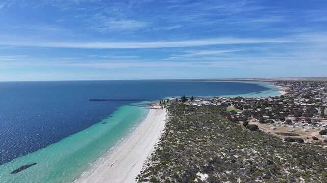 Aerial footage of Moonta and Port Hughes South Australia