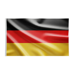 Naklejka premium Watercolor Waving German Flag isolated on a transparent background