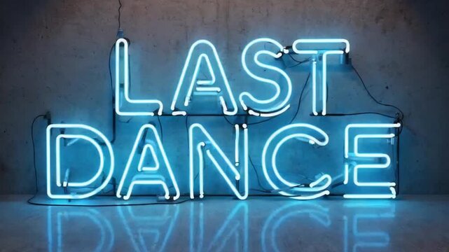 Neon sign of Last Dance.