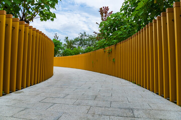 The paths in the park