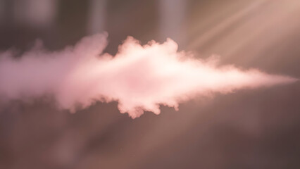 Naklejka premium Fog drifting with the rays of light creates an ethereal and dreamlike effect