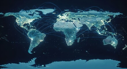 futuristic network threat mapping, realtime cybersecurity monitoring with dynamic visual identifiers