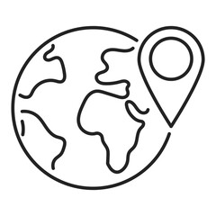 globe map location web icon