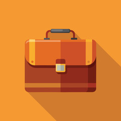 Classic brown leather briefcase with a golden clasp, symbolizing business, professionalism, and corporate work