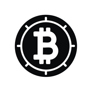 Bitcoin symbol digital currency cryptocurrency finance virtual money vector logo