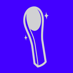 Simple icon vector design of spoon 1