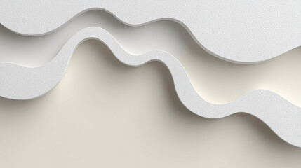 A smooth and elegant abstract flowing design with soft cream and beige waves creating a calm and luxurious background perfect for beauty and wedding themes