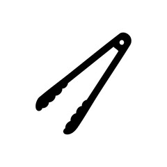 調理用トングのシルエットアイコン / Kitchen Tongs Silhouette Icon