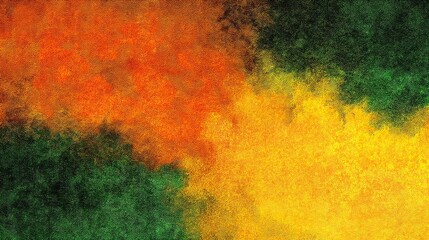 Grunge texture background with vibrant green, yellow, and red gradient, rough distressed surface, bold color blend for creative design, art projects, or decorative applications with edgy aesthetic.