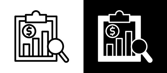 Revenue Analytics whiteblack icon