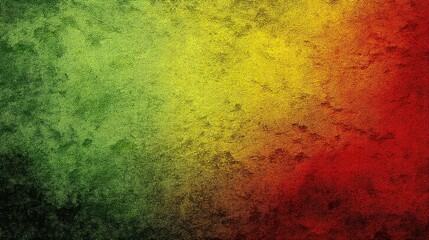 Grunge texture background with vibrant green, yellow, and red gradient, rough distressed surface, bold color blend for creative design, art projects, or decorative applications with edgy aesthetic.