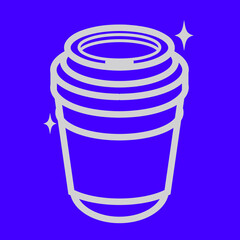 Simple icon vector design of coffee cup 2