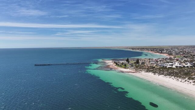Aerial footage of Moonta and Port Hughes South Australia