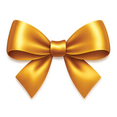 golden bow isolated on white background