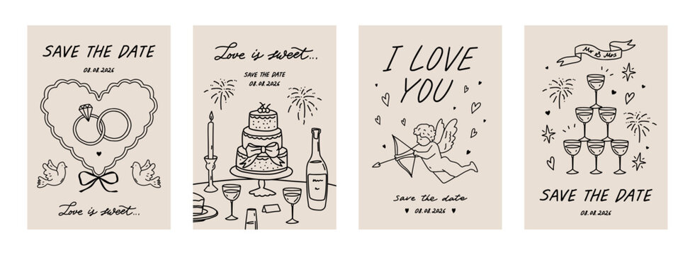 2510.m05.i029.n013.S.c15.Doodle wedding card. Vector set.eps - Powered by Adobe