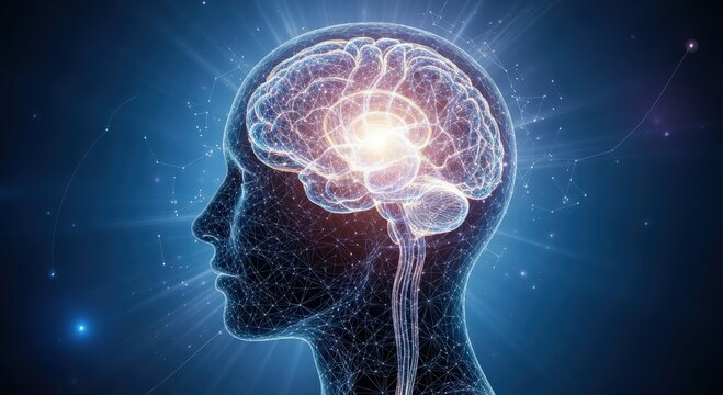 visual representation of hope through augmented intelligence and bright neural network connections